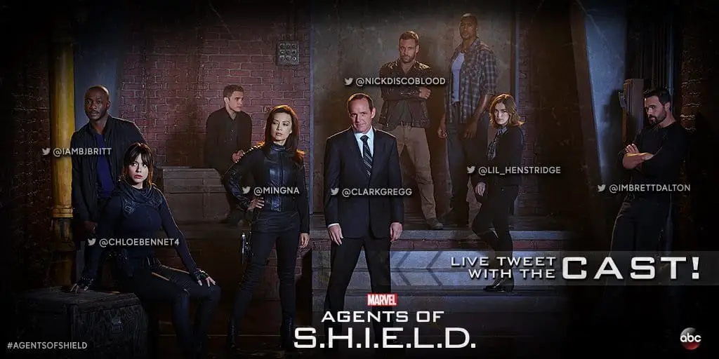 Tweet the cast of Agents of SHIELD