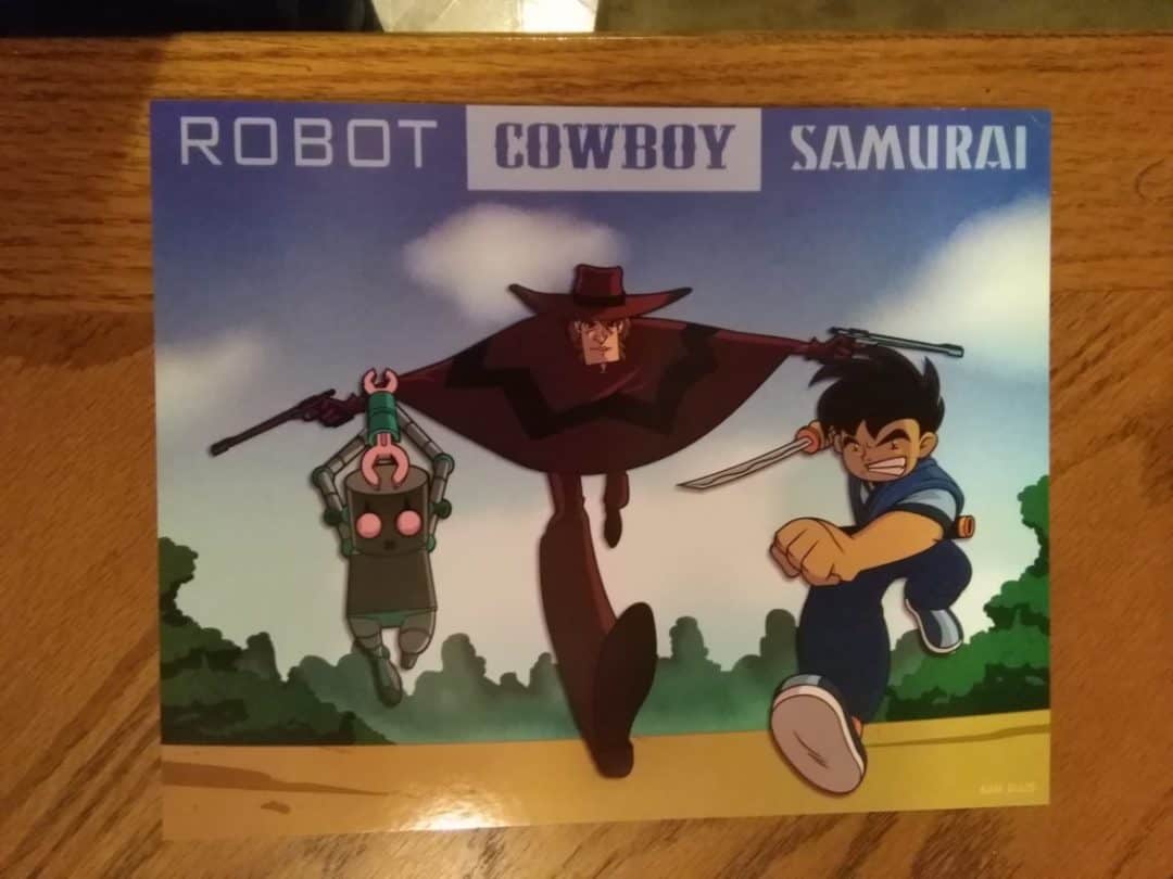 Robot Cowby Samurai Small Poster